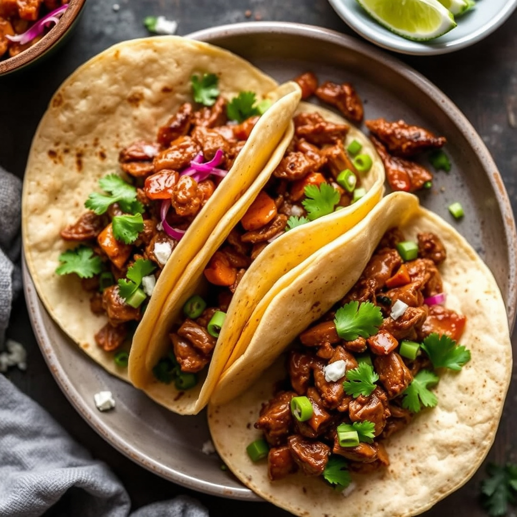 15-minutters stekt biff-tacoer