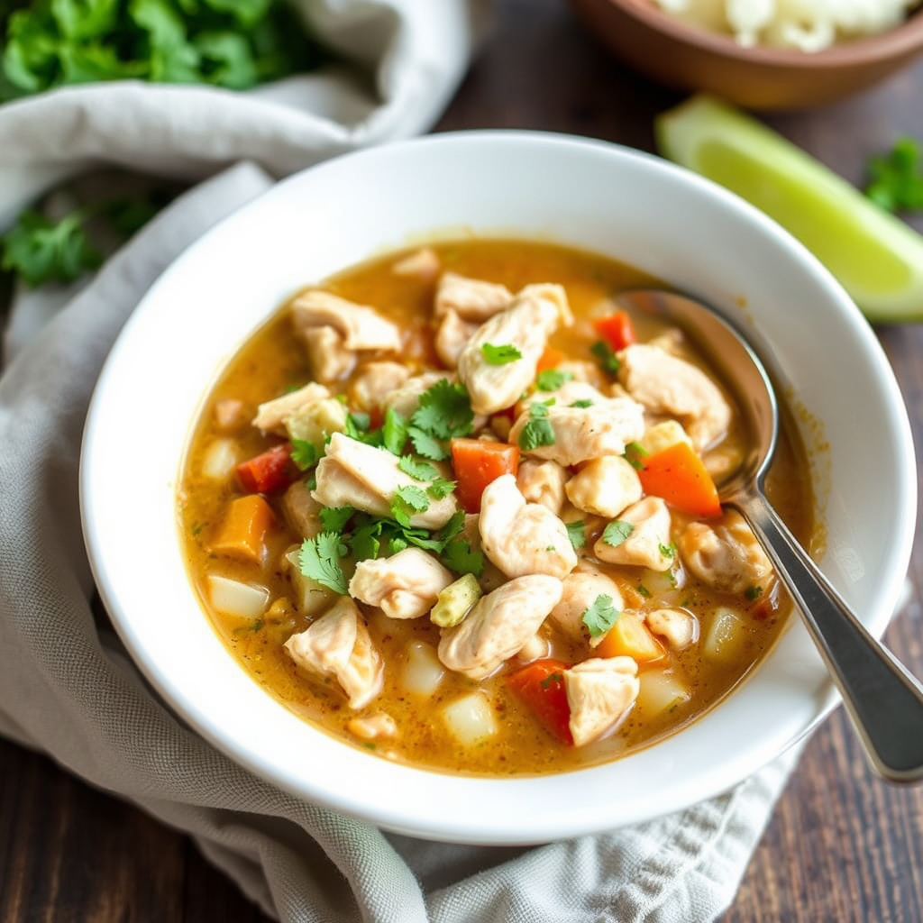 Kremet hvit kyllingchili