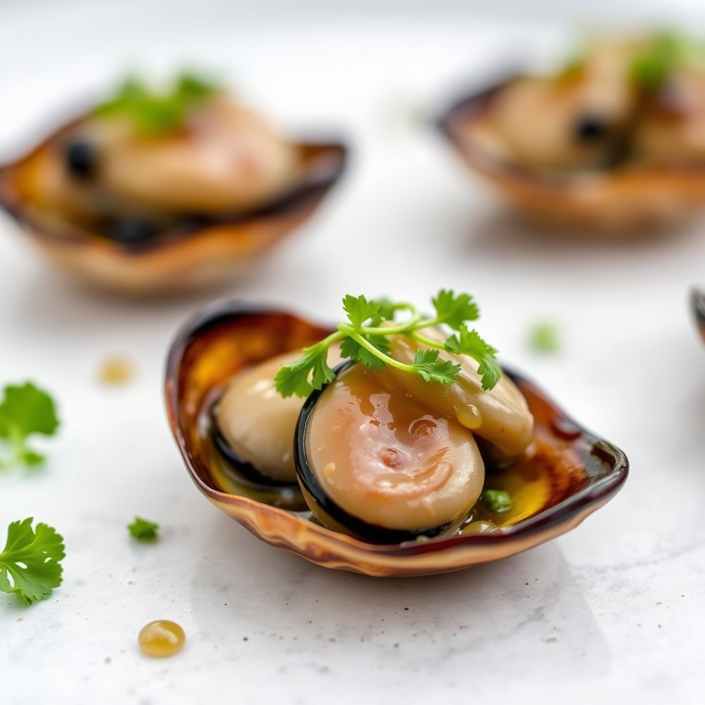 Abalone-ruller med bacon og ost