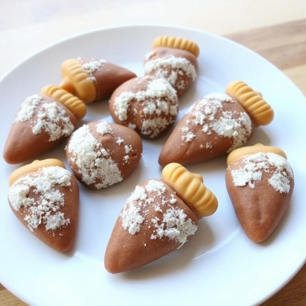 Eikenøttkjeks med karamell og vanilje