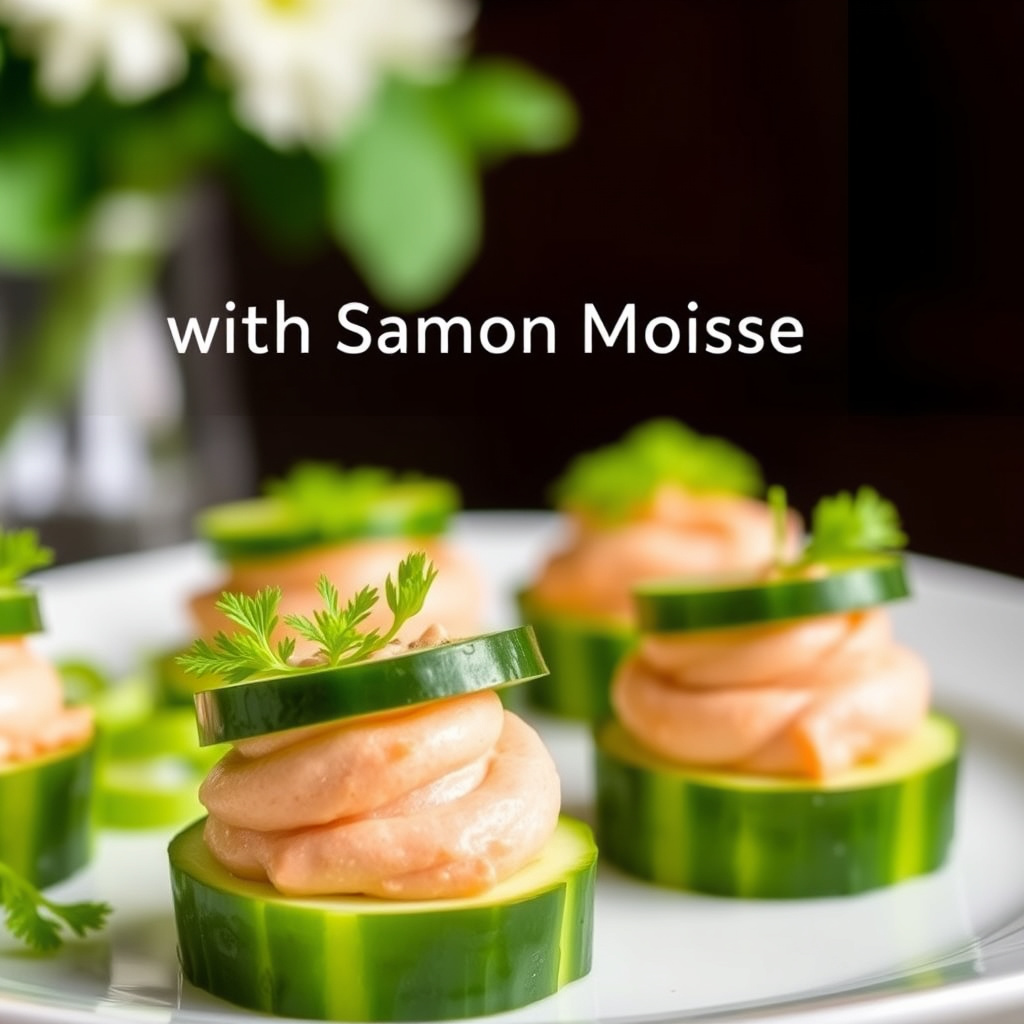 Agurkekopper med laksemousse