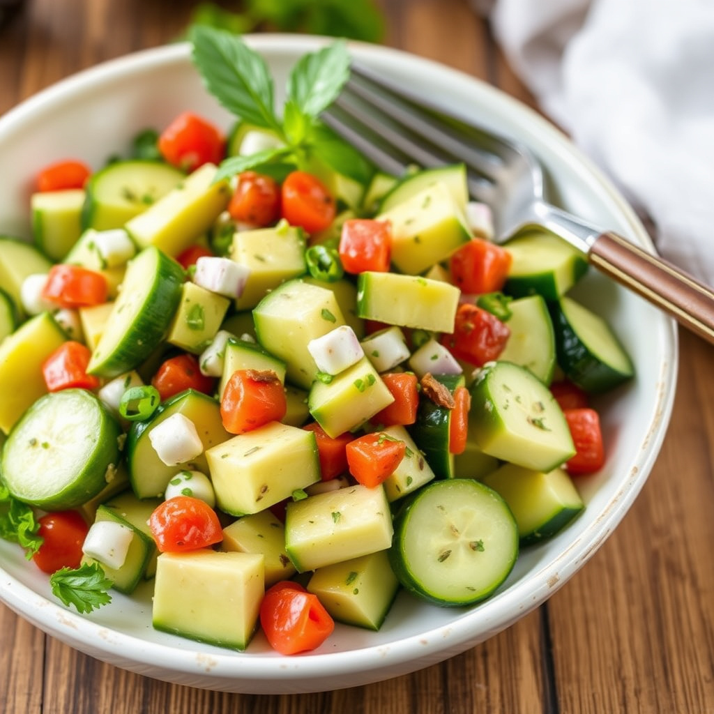 Agurksalat med avokado