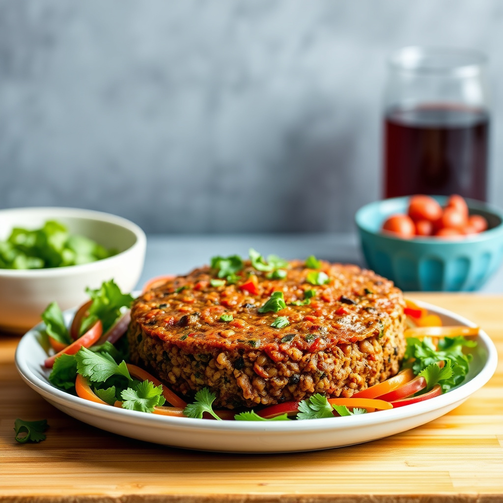 Vegetarisk linse- og grønnsakspostei