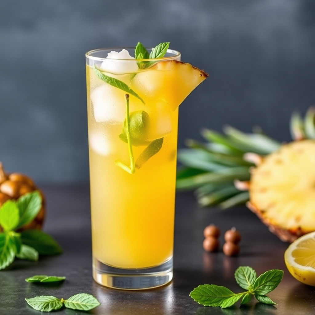 Ananas iste med grønn te