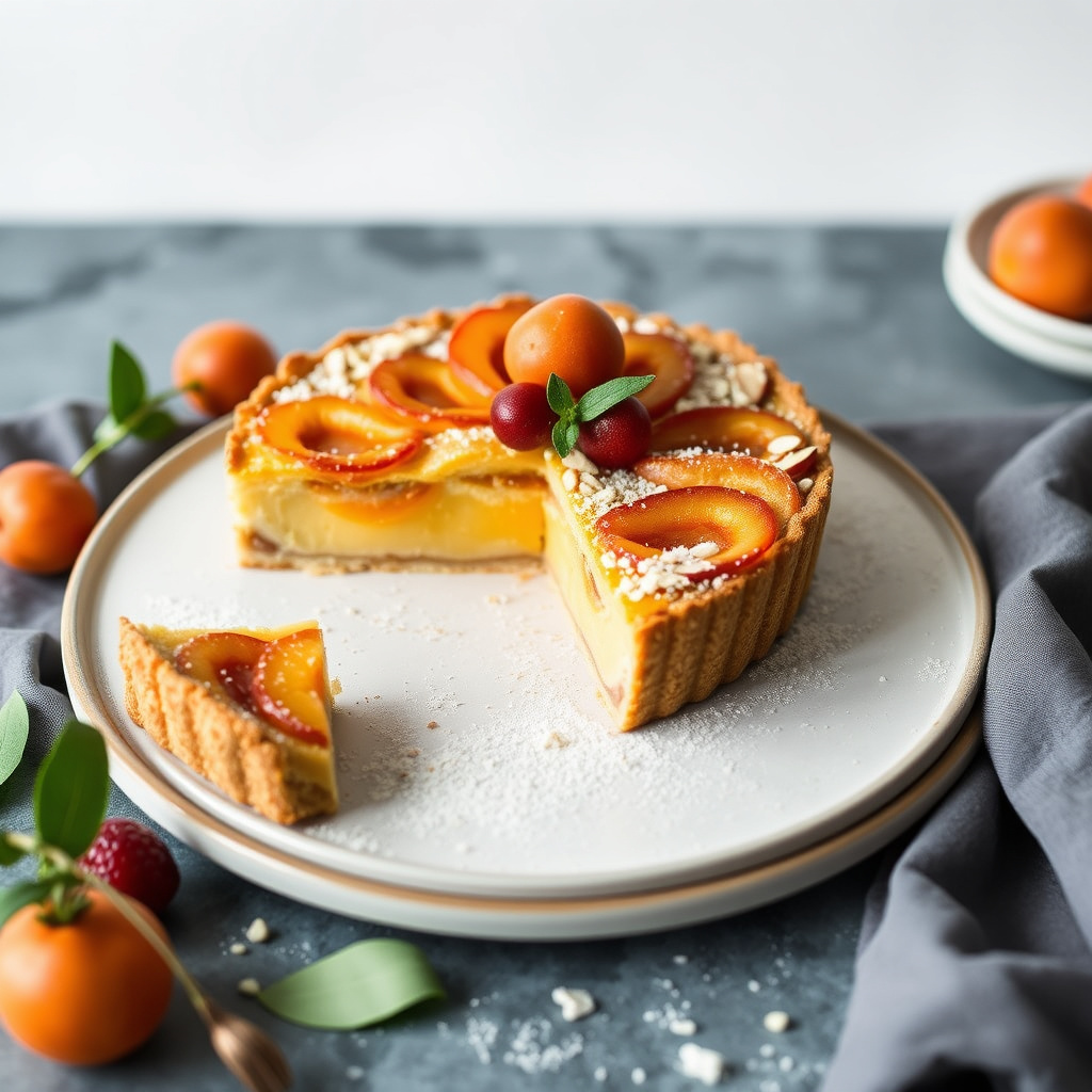 Aprikos- og mandellinzertorte
