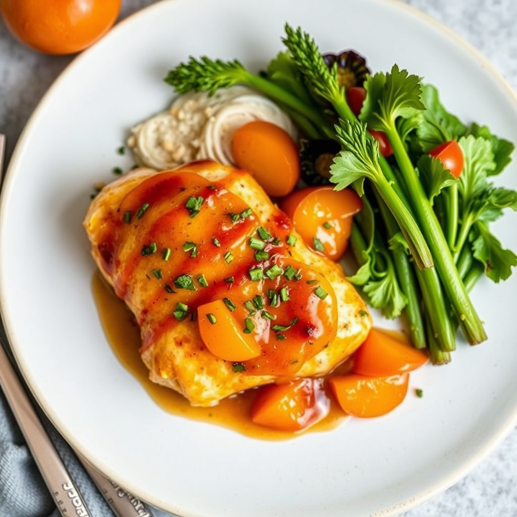 Aprikosglasert kylling