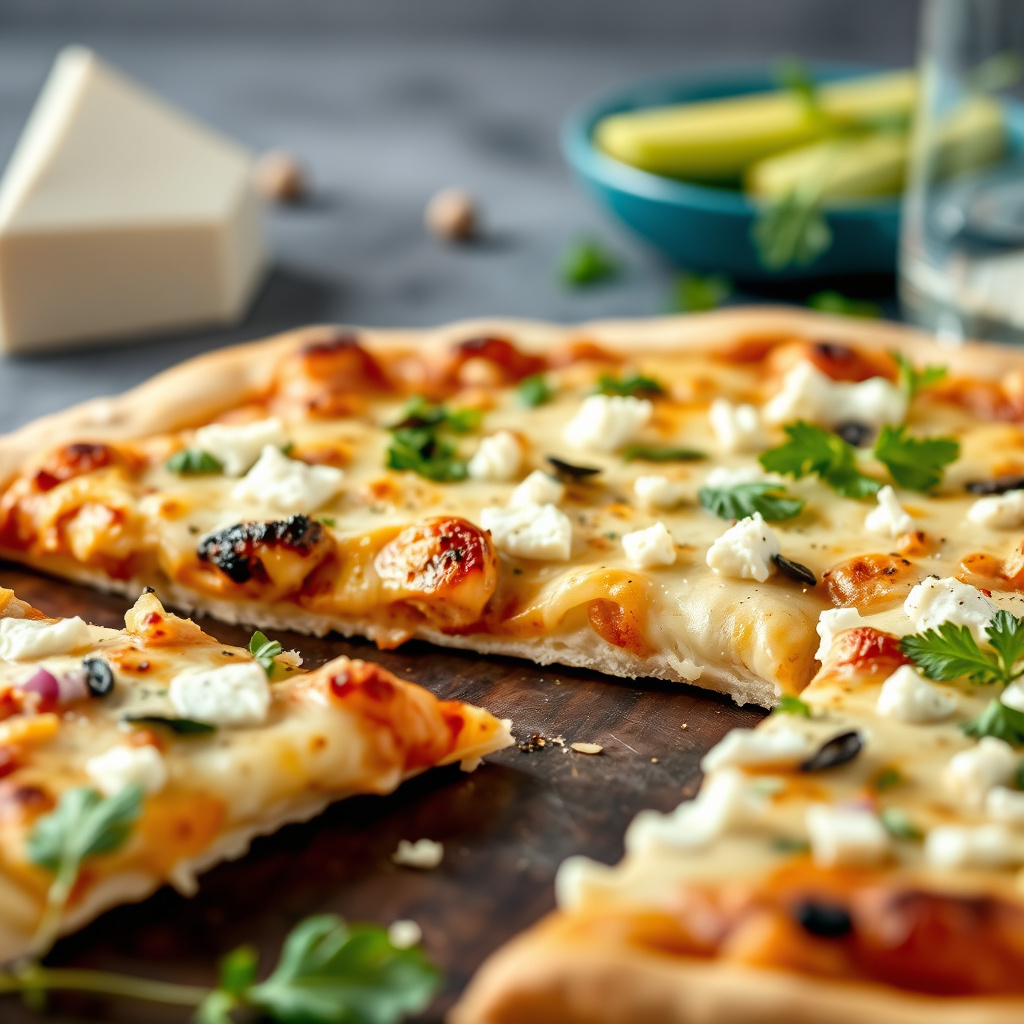 Artisjokk- og fetaostpizza
