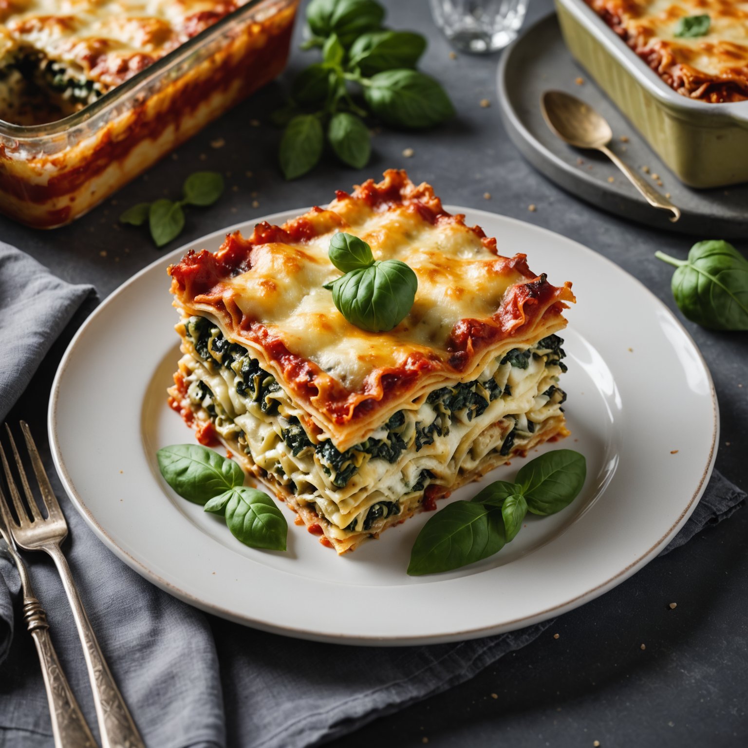 Artisjokk- og spinatlasagne