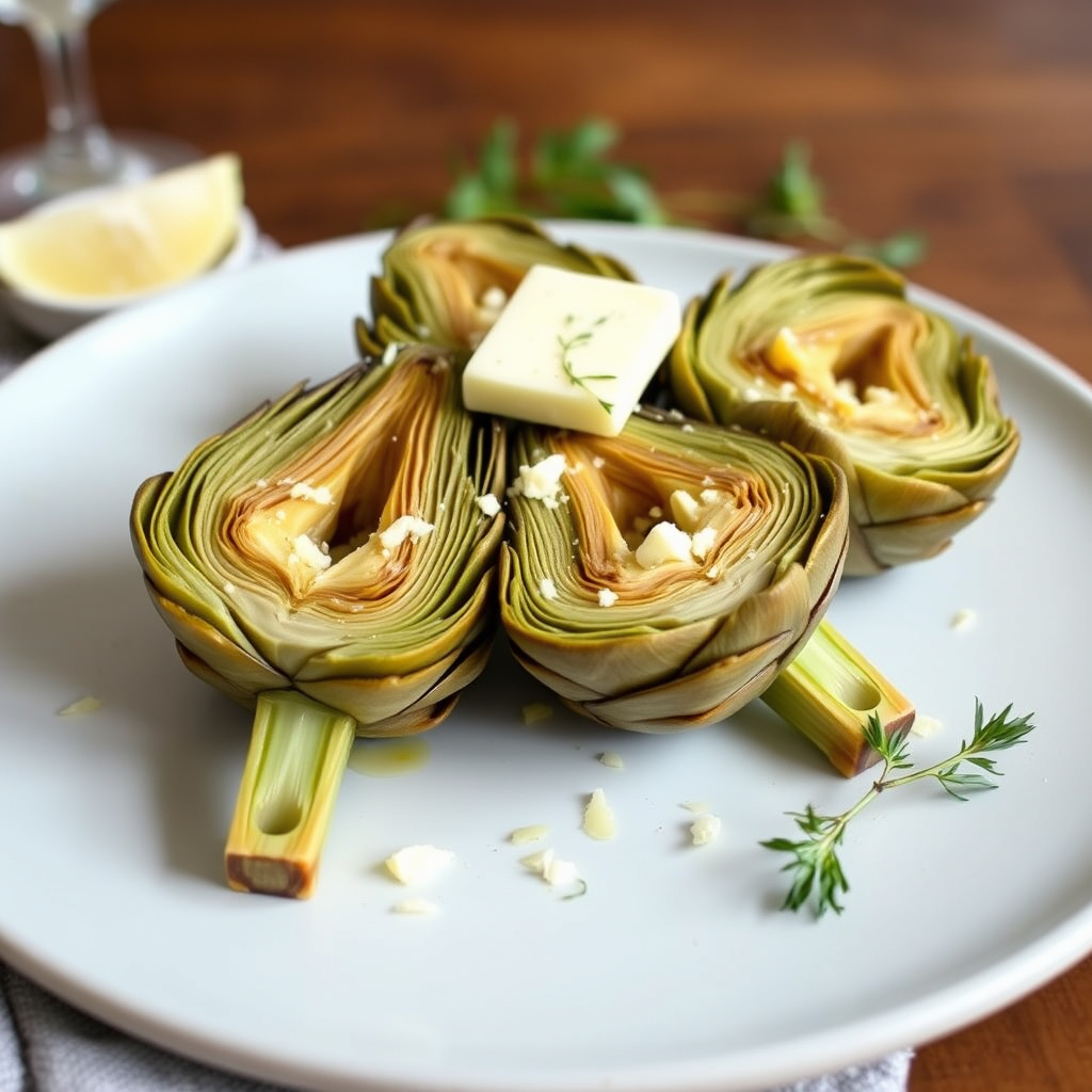 Artisjokkhjerter med smør og parmesan
