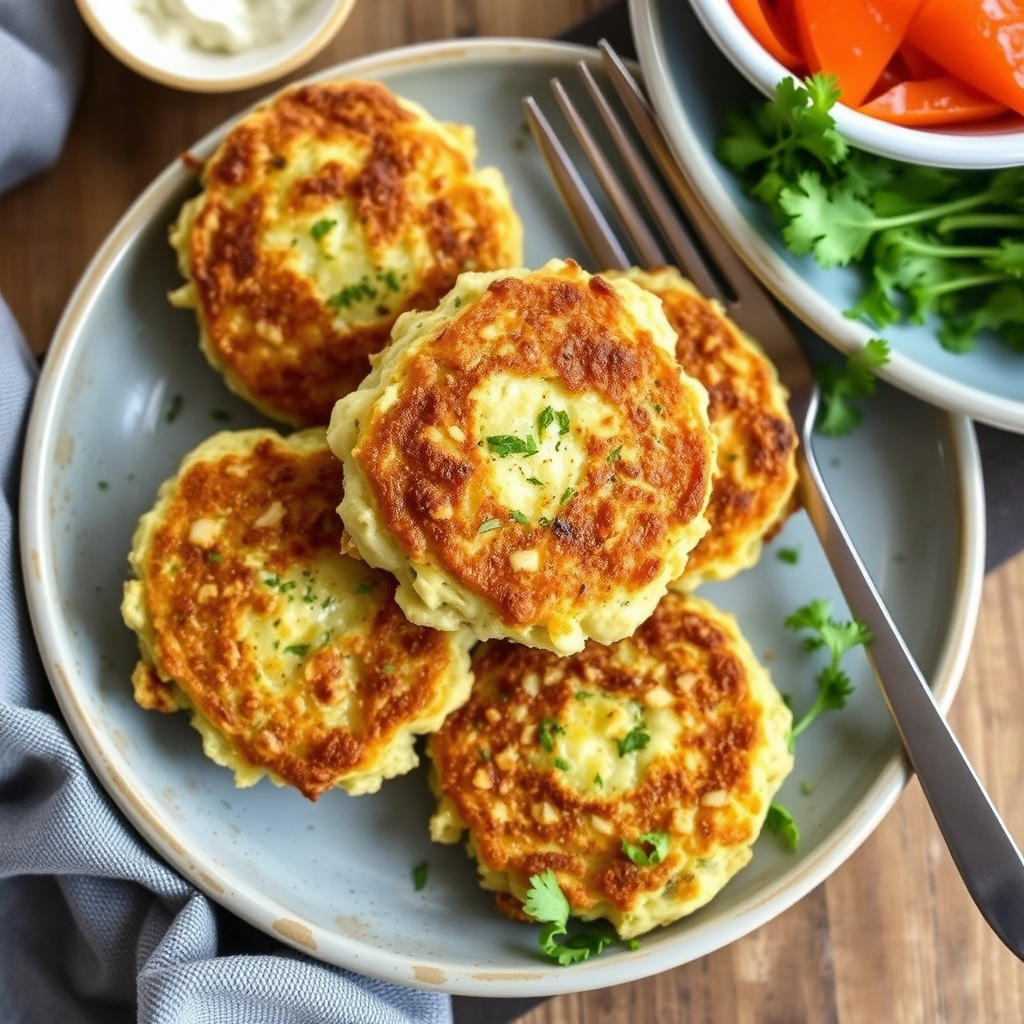 Sprø artisjokkfrittere med sitronkrem