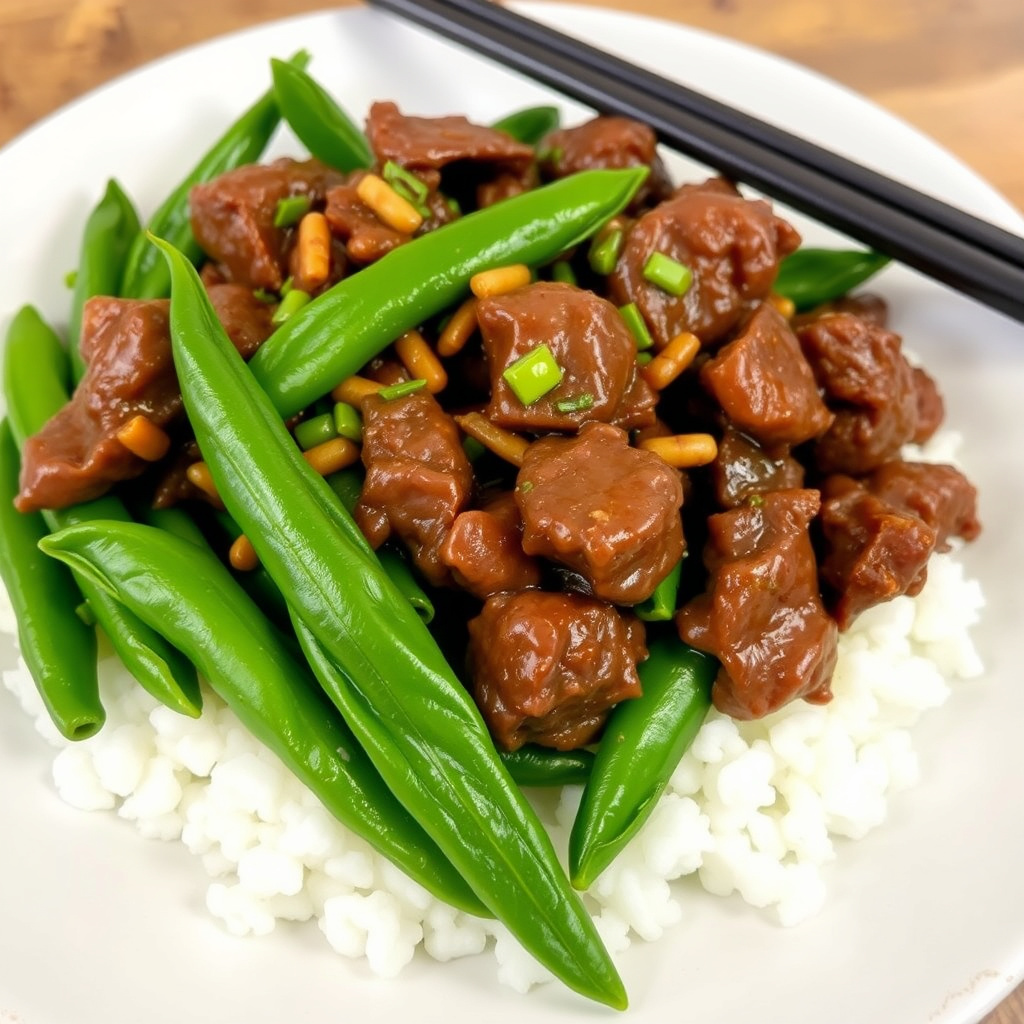 Asiatisk biff med snøerter