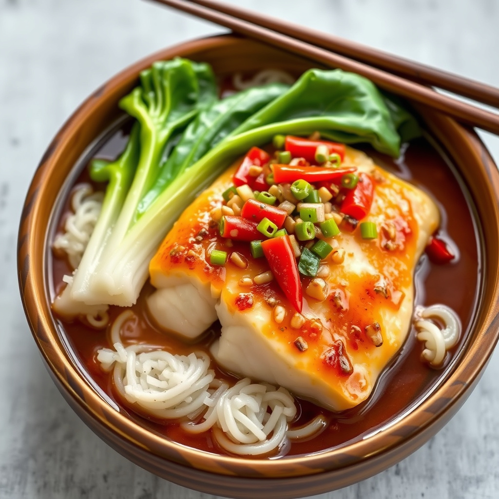 Asiatisk dampet snappere med baby-bok choy