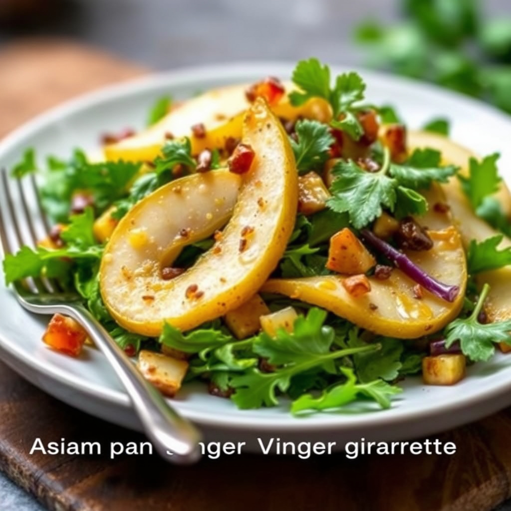 Asiatisk pære- og ingefærvinaigrette