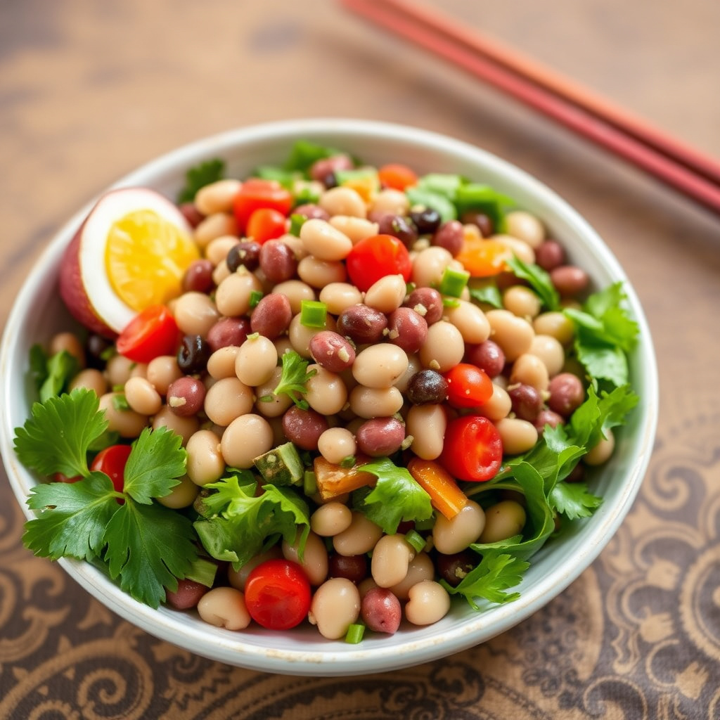 Asiatisk tre-bønnesalat