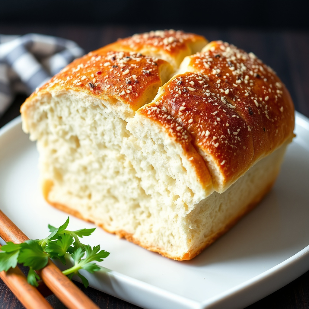 Asiatisk vannroux hvitt brød