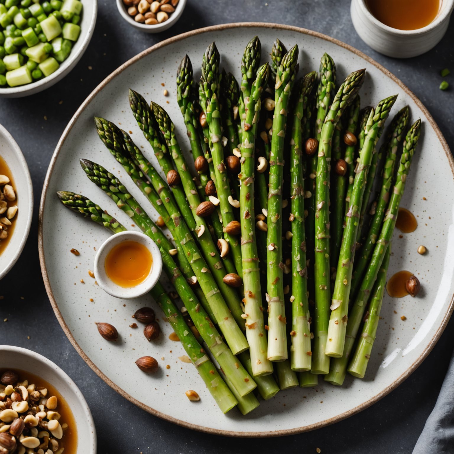 Asparges med hasselnøttvinaigrette