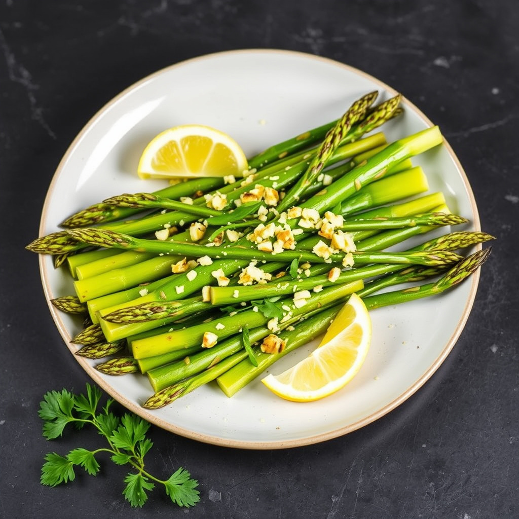 Asparges med sitronvinaigrette
