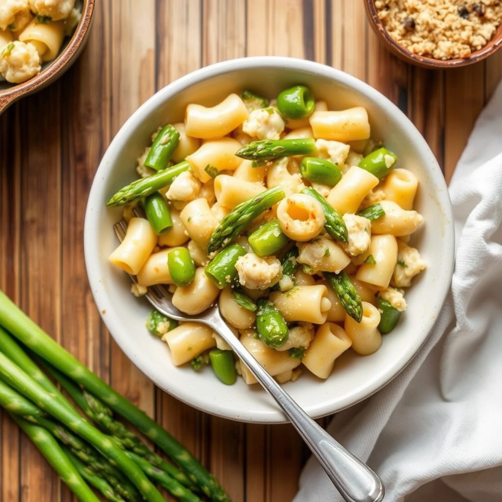 Asparges og sveitsisk makaroni og ost