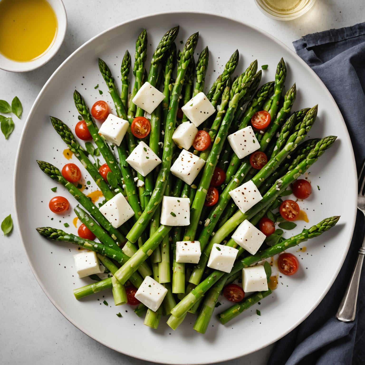 Aspargessalat med mozzarella