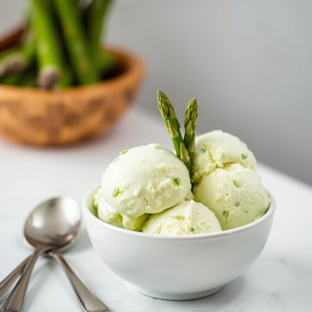 Aspargesis med vaniljekrem