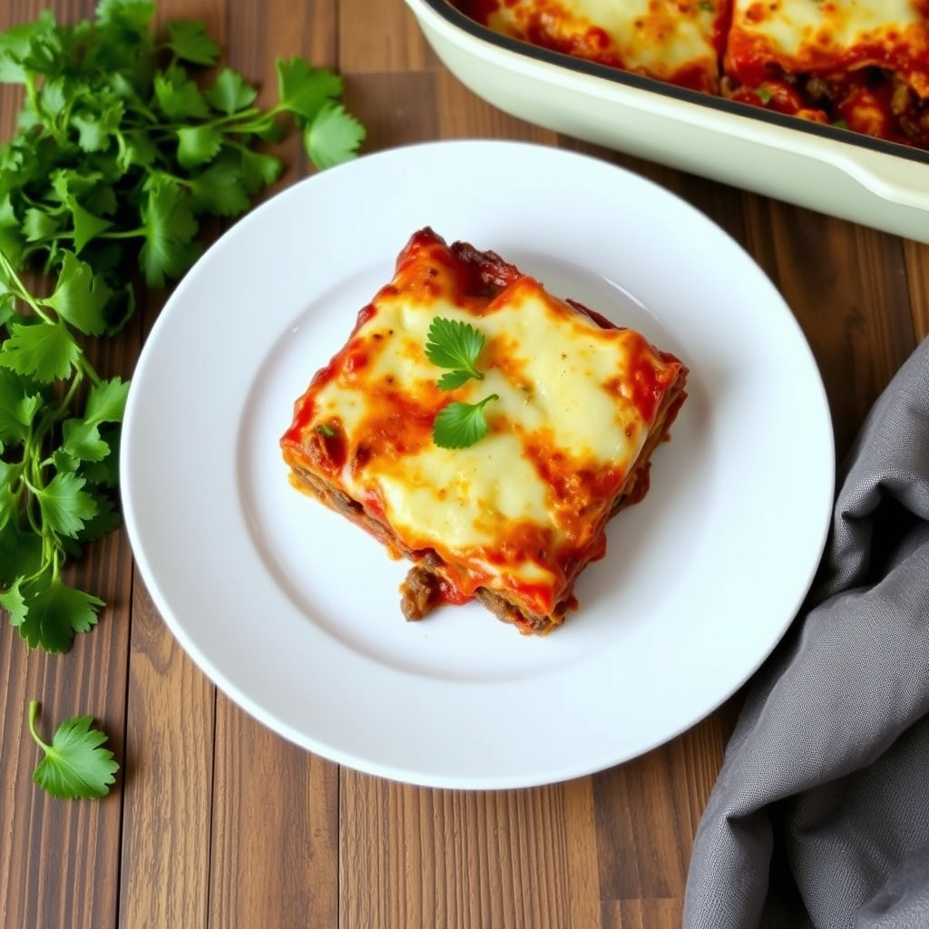 Aubergine- og kjøttdeiglasagne