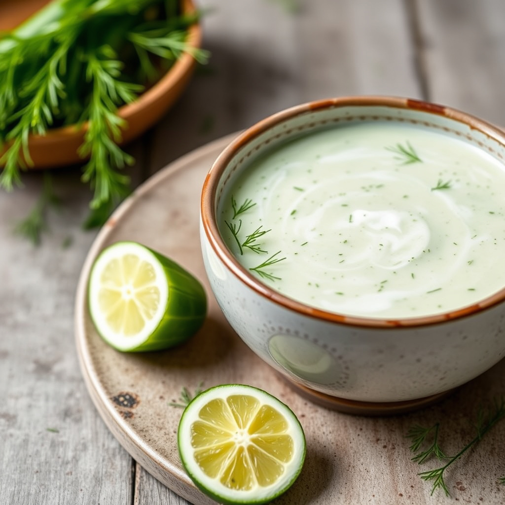 Avkjølt agurksuppe med dill