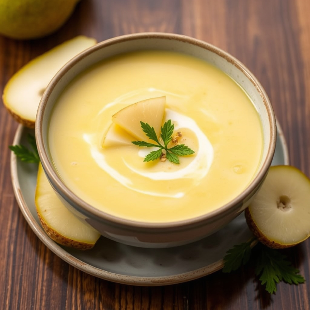 Avkjølt pæresuppe med ananas