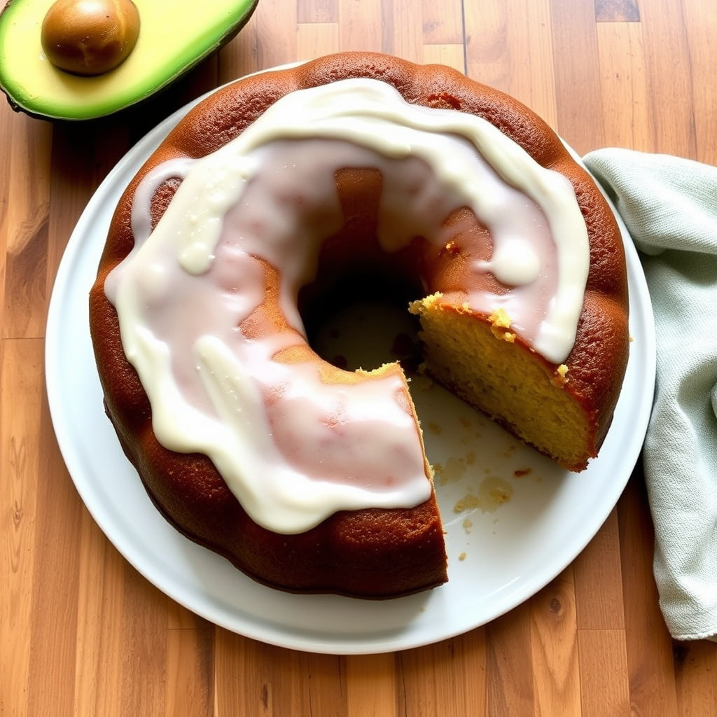 Saftig avokadokake med maismel