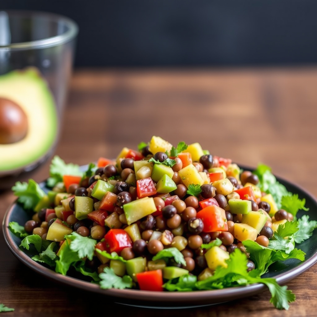 Avokado- og svartøyebønnesalsa