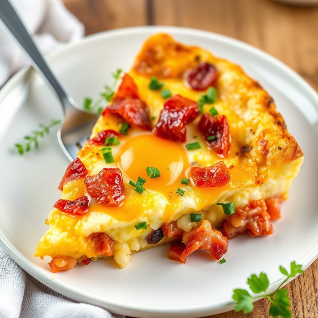 Bacon-, egg- og ostestrata