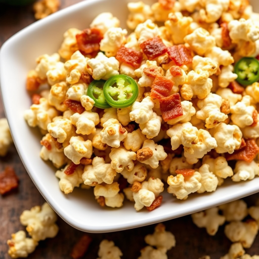 Bacon- og jalapeñopopcorn