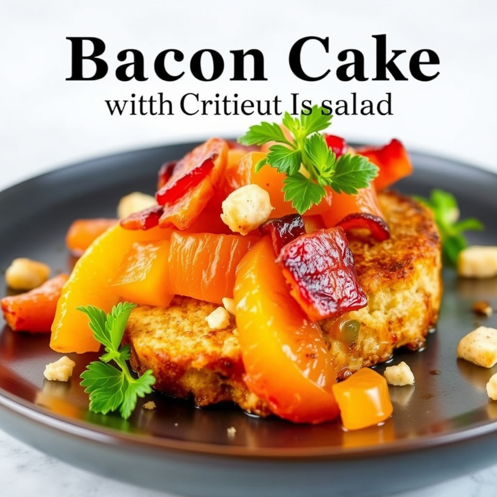 Baconkaker med frisk sitrussalat