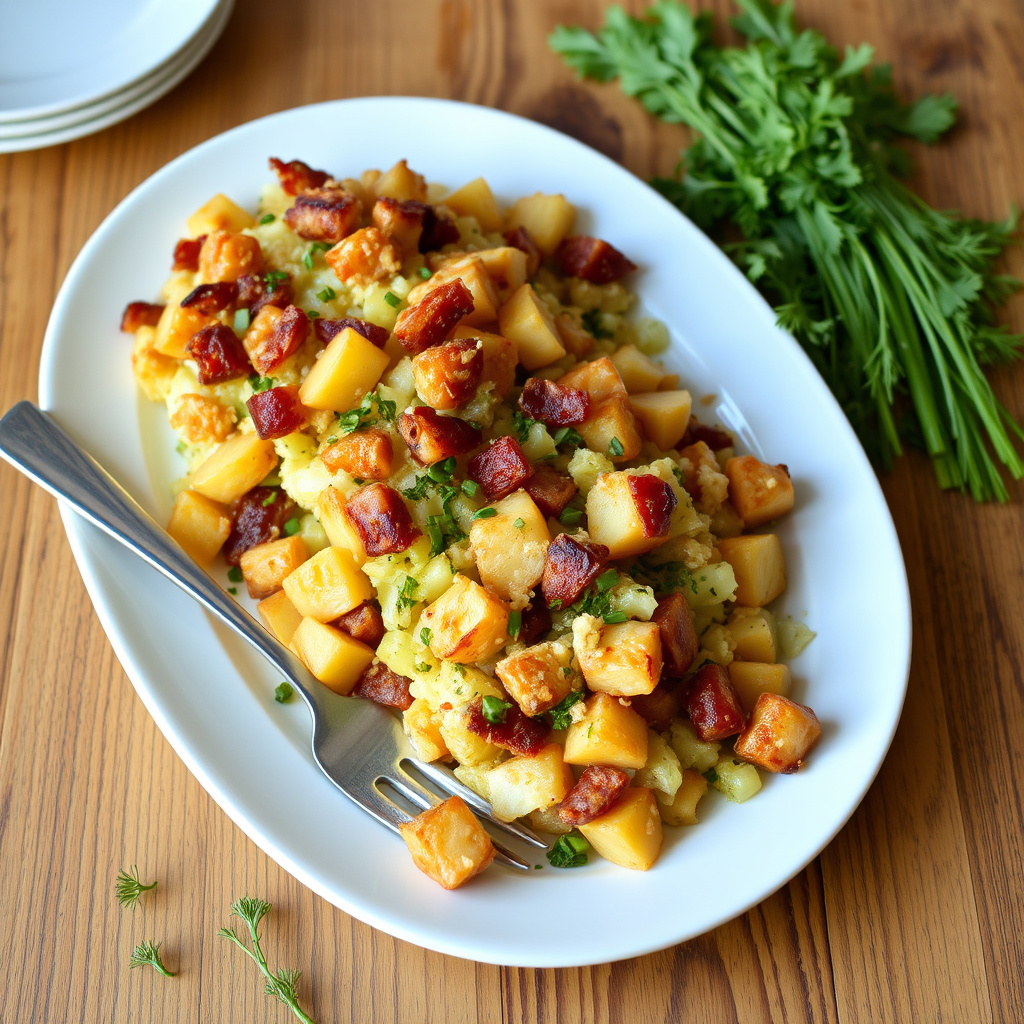 Baconskinke, eple- og fennikelfylling