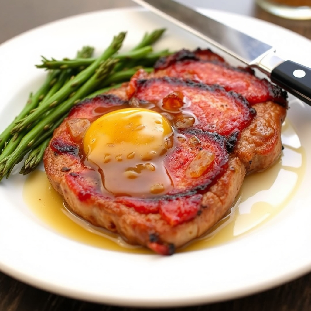 Baconskive med karamellisert smør