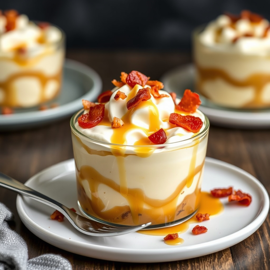 Baconsmørkaramell semifreddo