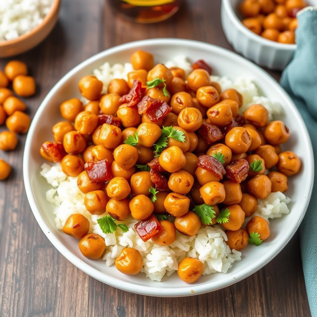 Sprø kikerter med bacon