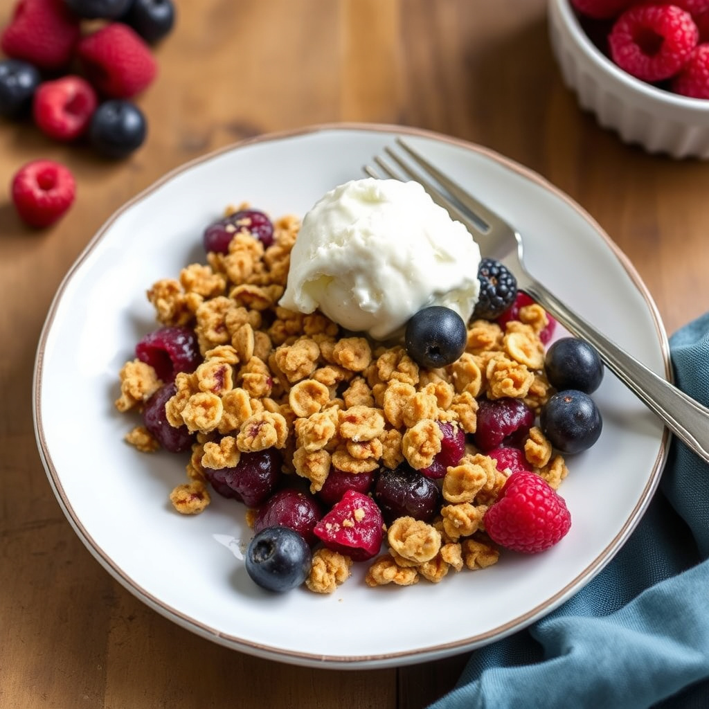 Bærcrisp med streusel