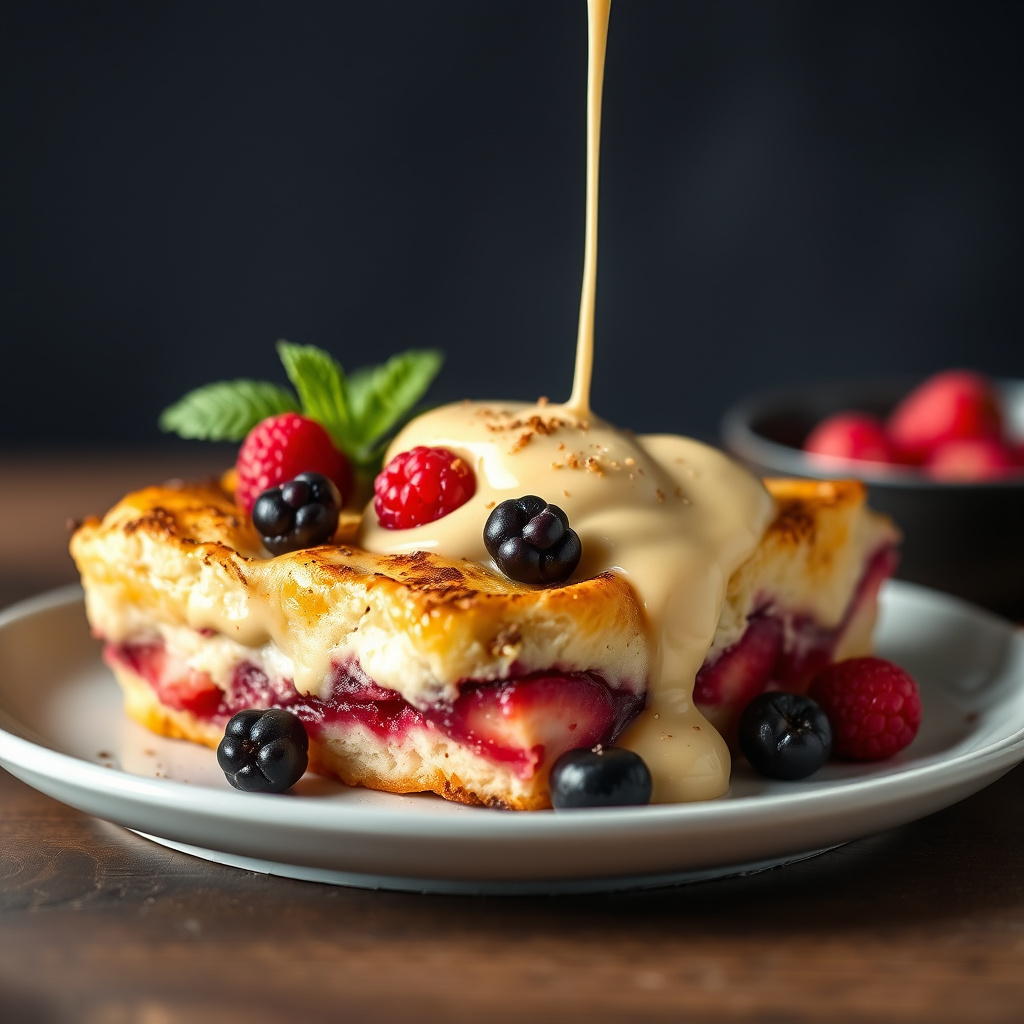 Bærgratin med champagne-sabayon