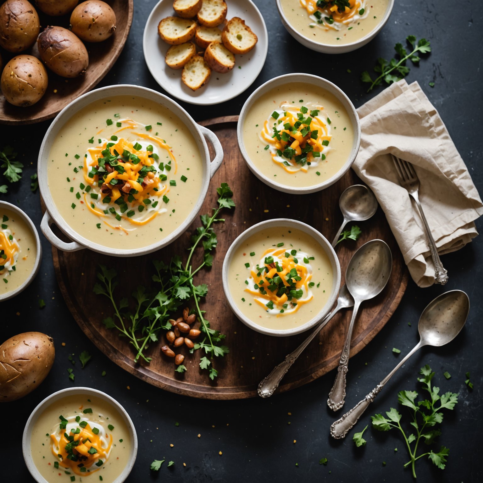 Bakt potetsuppe