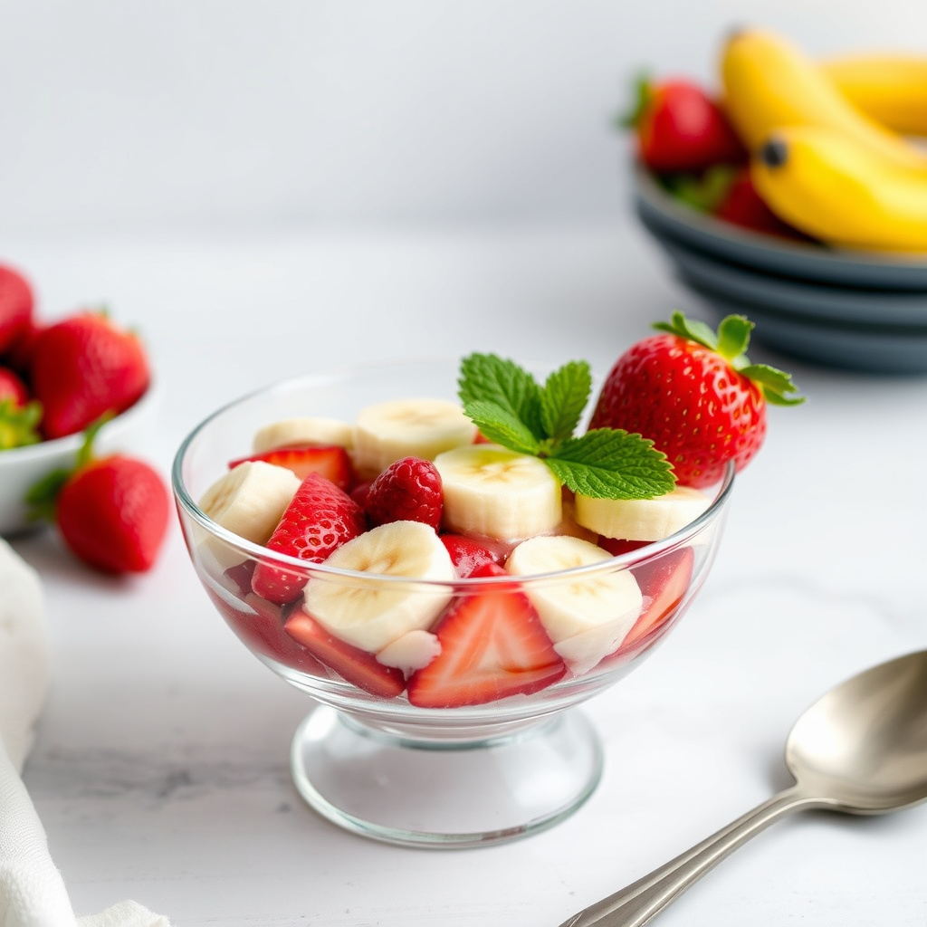 Banan- og jordbærglede