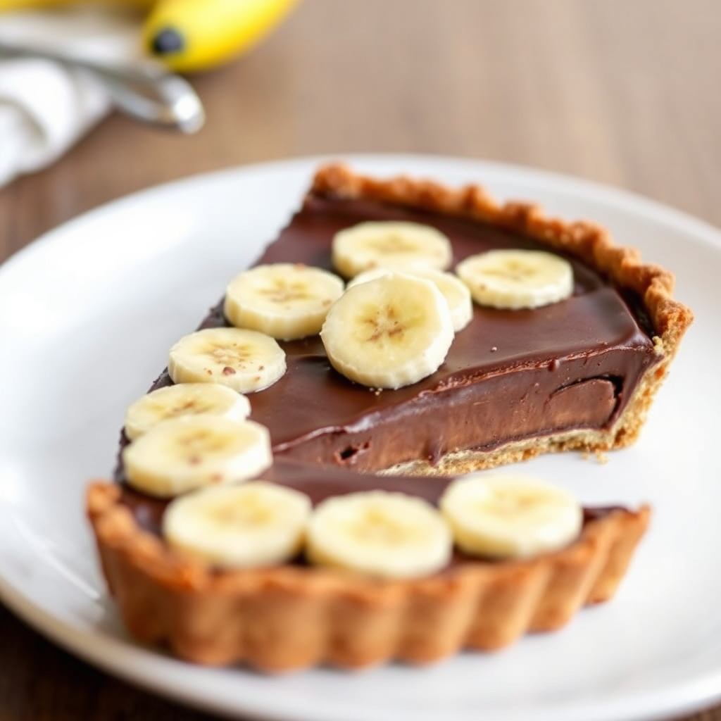 Banan- og sjokoladetærte