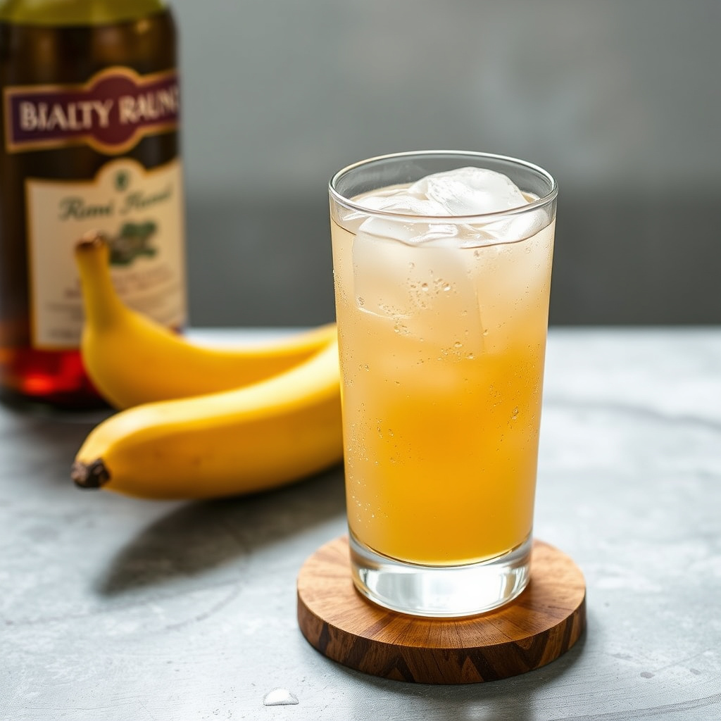Bananromfizz med vaniljeis