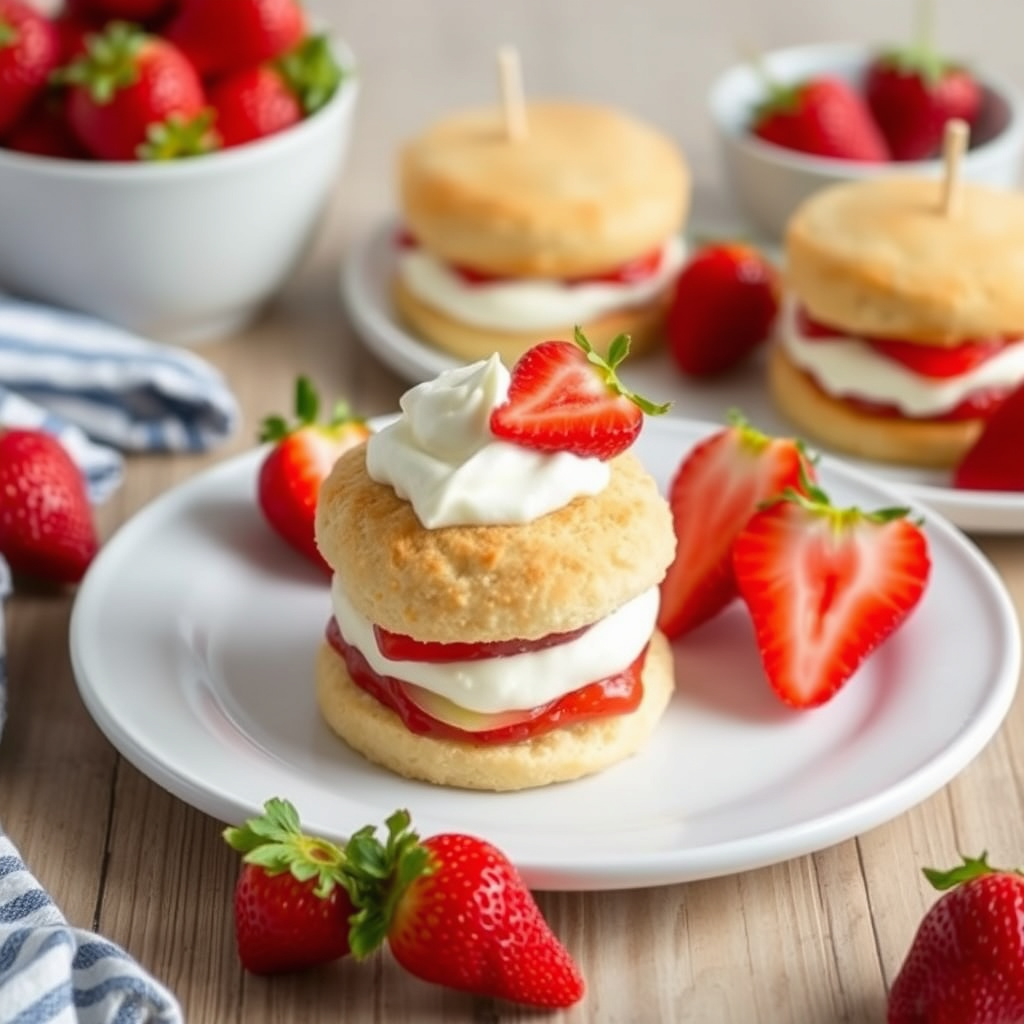 Barn kan lage jordbærshortcakes