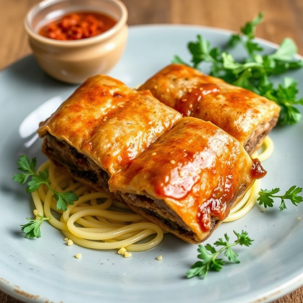 Fregnacce: Pastapakker med oksekjøtt og svinepølse