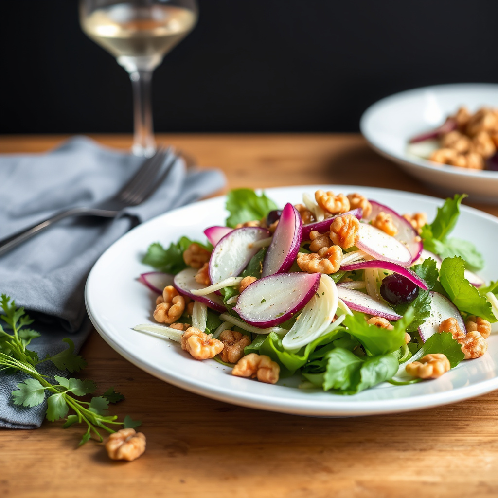 Belgisk endiv og valnøttsalat (Insalata Belga e Noci)