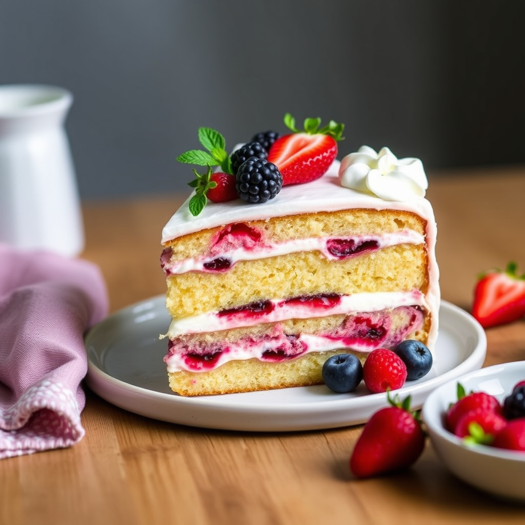 Berry Layer Magic Cake