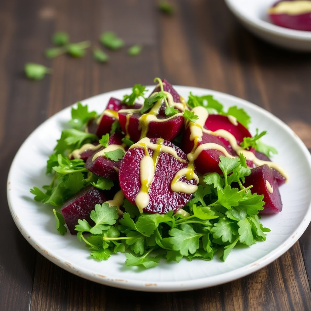 Betersalat med vannkresse-dressing