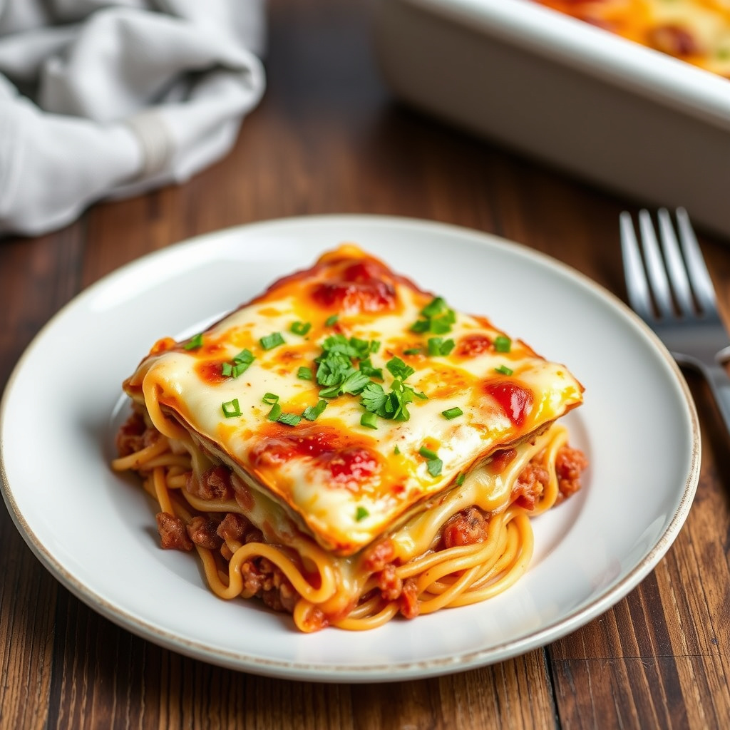 Biff- og ostelasagne