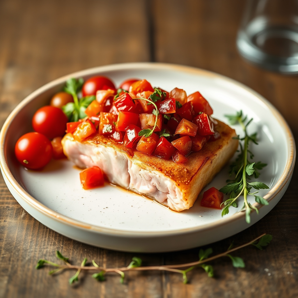 Bifffilet med knuste drue-tomater og pepperrot