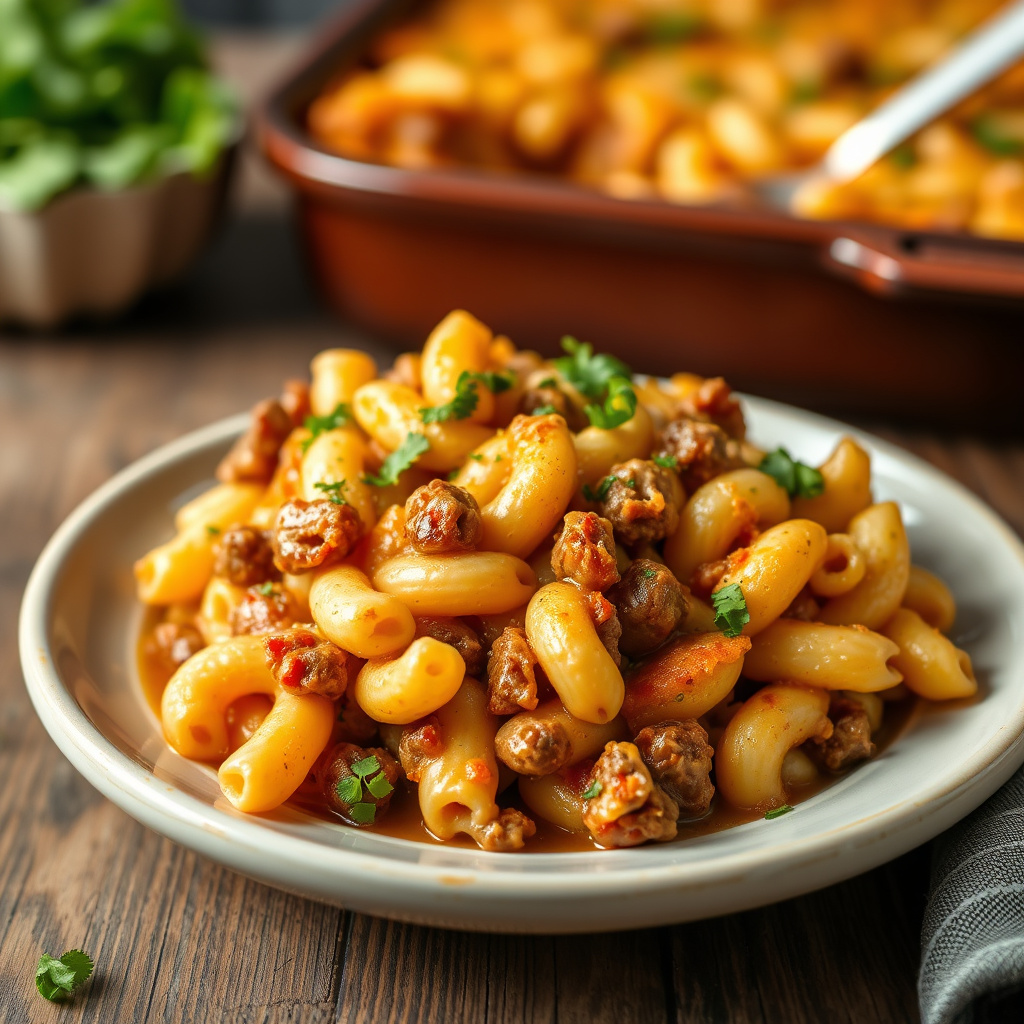 Biffgryte med makaroni